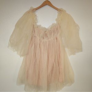 babydoll dress puff sleeves
